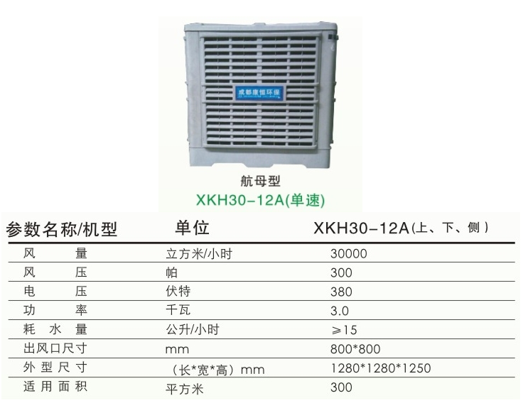 XKH30-12A冷風(fēng)機參數